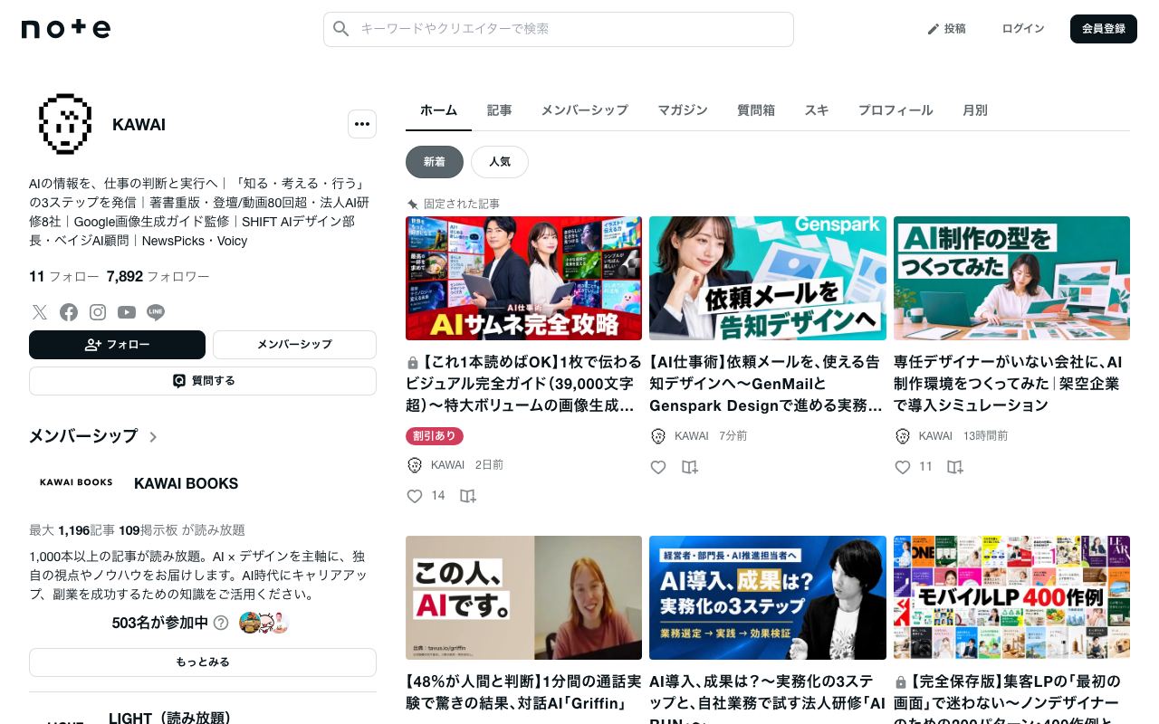 川合卓也のnoteのトップページ